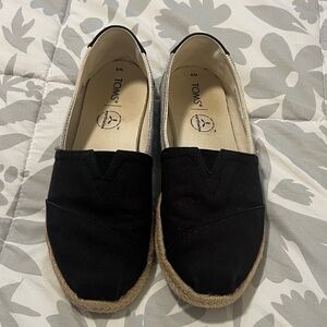 TOMS Women's Black Espadrilles SZ9